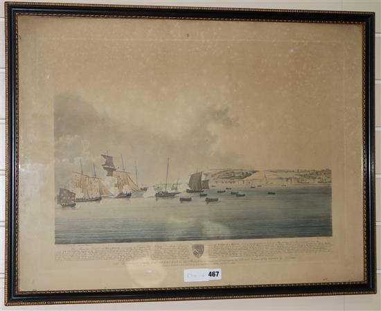 After Serres Frigate The Diamond off Cape La Hevé overall 53 x 71cm.